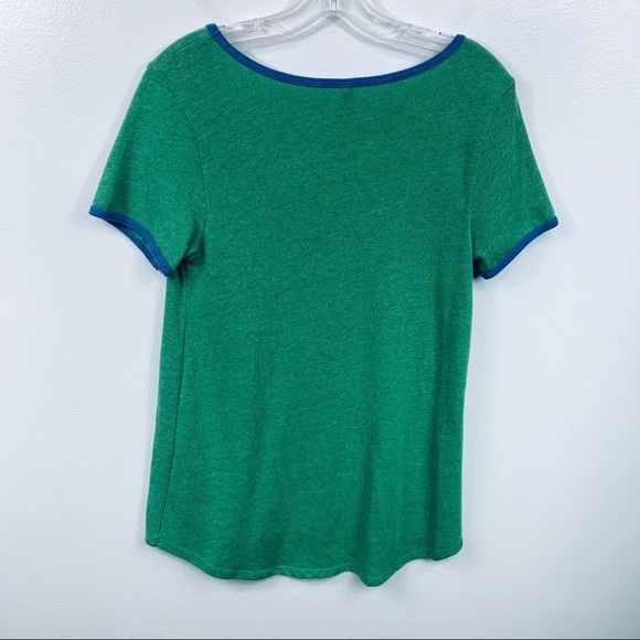 LuLaRoe Green and Blue Ringer Tunic Top XXS - Picture 2 of 5